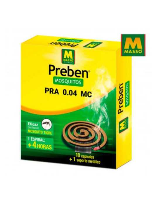Espiral Anti-Mosquitos 10 Ud+soporte 231453 [LOTE DE 8 Unidades] PREBEN