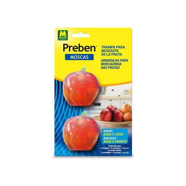 Trampa Mosca de la Fruta 2UDS para Cocinas 231742 [LOTE DE 6 Unidades] PREBEN