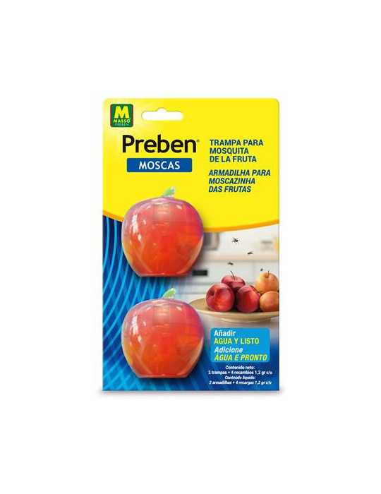 Trampa Mosca de la Fruta 2UDS para Cocinas 231742 [LOTE DE 6 Unidades] PREBEN