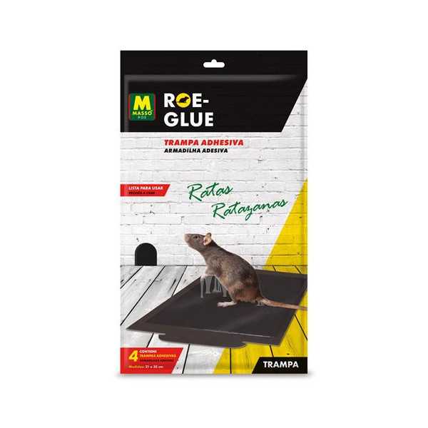 Trampa Adhesiva Ratas 4 Ud Roe -Glue 231740 [LOTE DE 4 Unidades] PREBEN