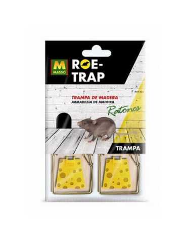 Trampa de Madera Ratones Roe-Trap (2UDS) 231570 [LOTE DE 10 Unidades] PREBEN