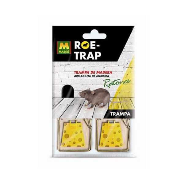 Trampa de Madera Ratones Roe-Trap (2UDS) 231570 [LOTE DE 10 Unidades] PREBEN