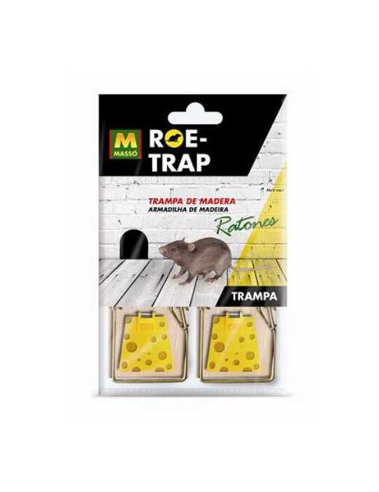 Trampa de Madera Ratones Roe-Trap (2UDS) 231570 [LOTE DE 10 Unidades] PREBEN