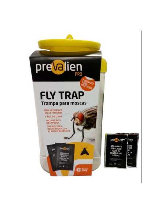 Trampa Moscas con Atrayente FLY Trap [LOTE DE 4 Unidades] PREVALIEN
