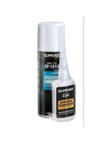 Adhesivo Cianoacrilato + Activador Especial Madera [LOTE DE 4 Unidades] QUIADSA