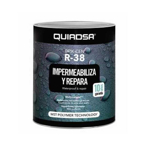 Impermeabilizante 1KG. BRIK-CEN R-38 Gris [LOTE DE 2 Unidades] QUIADSA