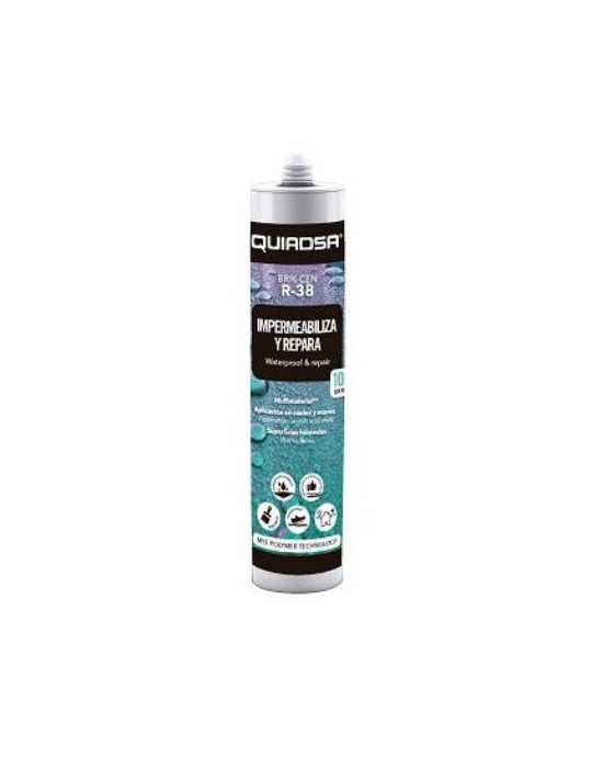 Impermeabilizante 290ML Brik-Cen R-38 Negro [LOTE DE 4 Unidades] QUIADSA