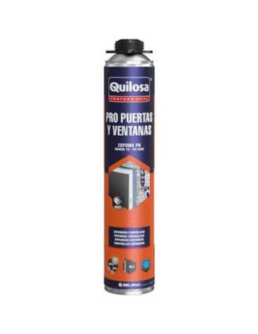 Espuma Puertas Ventanas PRO PU Pistola Azul 750ML [LOTE DE 4 Unidades] QUILOSA