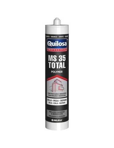 Sellador MS 35 Total Transparente 280ML 10051570 [LOTE DE 4 Unidades] QUILOSA