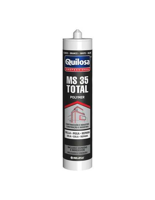 Sellador MS 35 Total Transparente 280ML 10051570 [LOTE DE 4 Unidades] QUILOSA