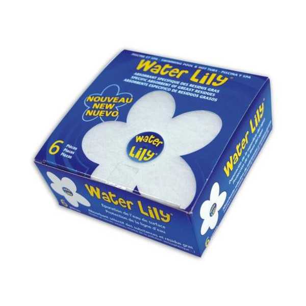 Absorvente Grasas del Agua Water Lily (con 6 Uds) [LOTE DE 2 Unidades] QUIMICAMP