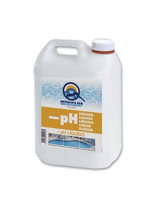 Reductor PH Líquido 5L 203205 [LOTE DE 4 Unidades] QUIMICAMP