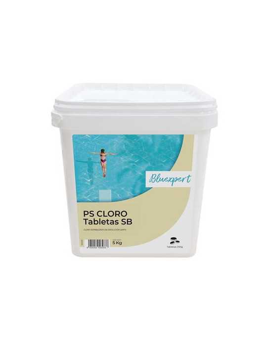 Cloro Lento Tableta 250GR 5KG Bluexpert BN1705 QUIMICAMP