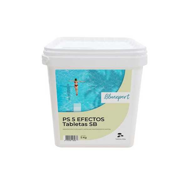 Cloro 5 Efectos TAB. 250GR. 5KG Bluexpert BN1805 QUIMICAMP