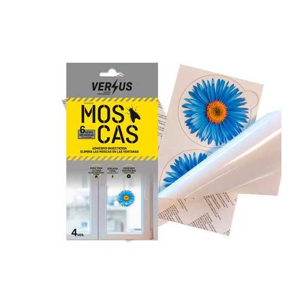 Adhesivo Ventanas Insecticida Moscas (4 Unidades) [LOTE DE 4 Unidades] QUIMUNSA