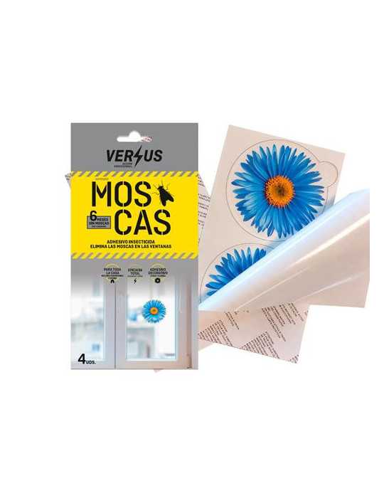 Adhesivo Ventanas Insecticida Moscas (4 Unidades) [LOTE DE 4 Unidades] QUIMUNSA