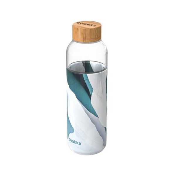 Botella Cristal Redonda con Funda Iceberg 660ML [LOTE DE 2 Unidades] QUOKKA