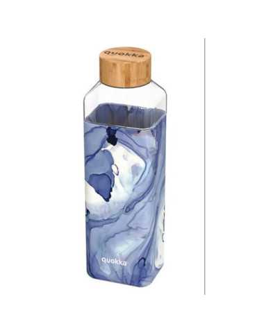 Botella Cristal Cuadrada con Funda Liquid 700ML [LOTE DE 2 Unidades] QUOKKA