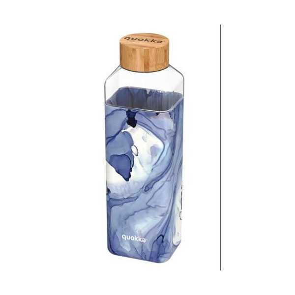 Botella Cristal Cuadrada con Funda Liquid 700ML [LOTE DE 2 Unidades] QUOKKA