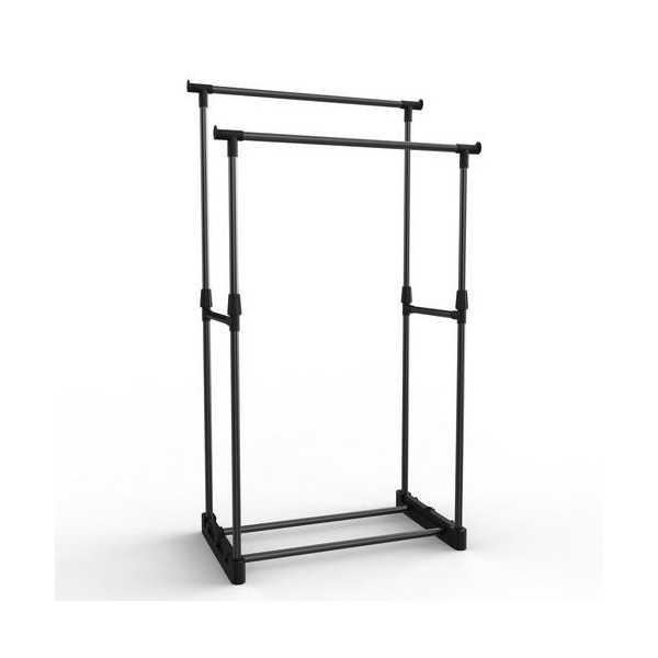 Perchero Doble Negro 77X39X157CM 7HOUSE 80431 [LOTE DE 2 Unidades] RAYDAN
