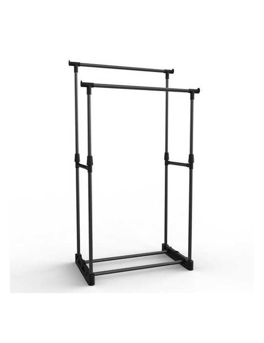 Perchero Doble Negro 77X39X157CM 7HOUSE 80431 [LOTE DE 2 Unidades] RAYDAN
