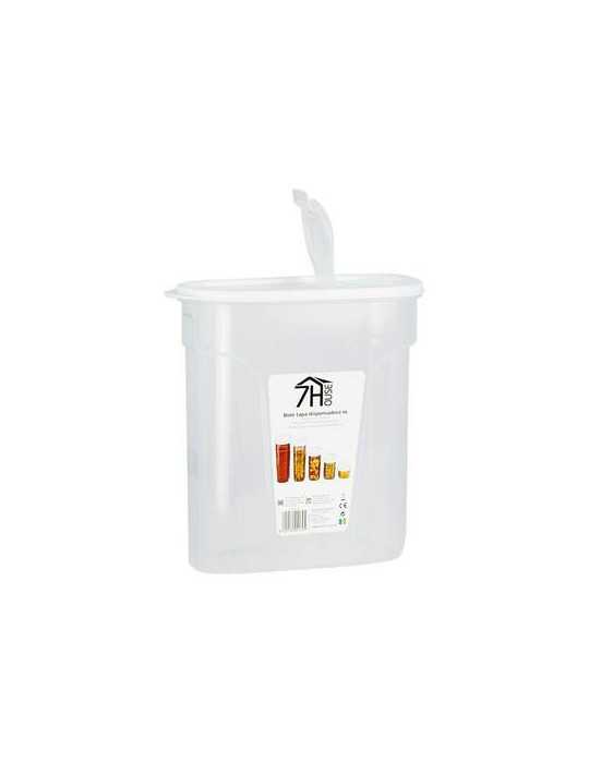 Bote con Tapa Dispensadora 4L Blanco 4139 [LOTE DE 14 Unidades] RAYDAN