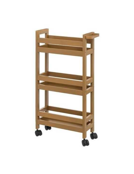 Carrito con Ruedas en Polietileno Madera 80411 [LOTE DE 2 Unidades] RAYDAN