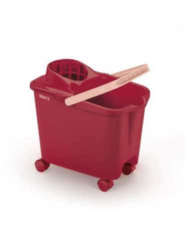 Cubo con Ruedas+escurridor 14LITROS Rojo 32534 [LOTE DE 2 Unidades] RAYEN