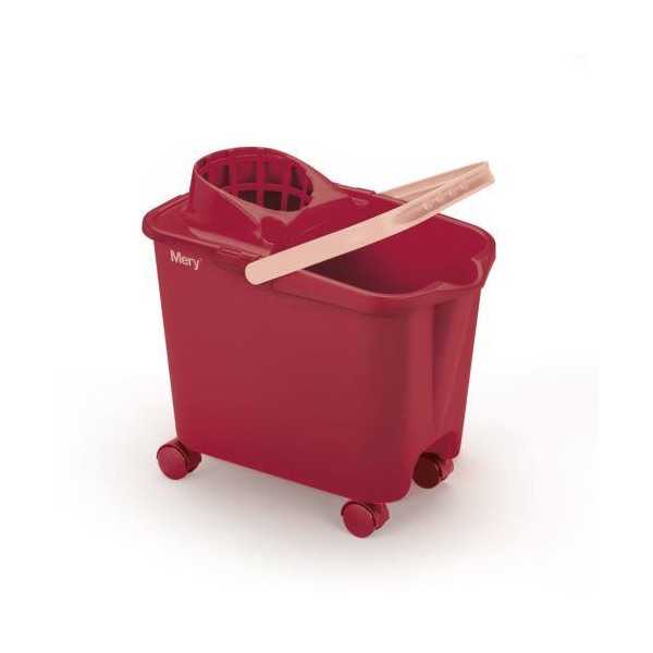 Cubo con Ruedas+escurridor 14LITROS Rojo 32534 [LOTE DE 2 Unidades] RAYEN