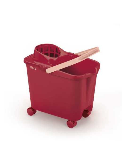Cubo con Ruedas+escurridor 14LITROS Rojo 32534 [LOTE DE 2 Unidades] RAYEN