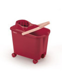 Cubo con Ruedas+escurridor 14LITROS Rojo 32534 [LOTE DE 2 Unidades] RAYEN