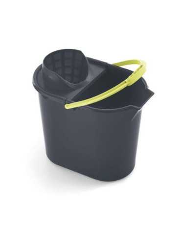 Cubo con Escurridor Ovalado 12 litros Gris 31232 [LOTE DE 4 Unidades] RAYEN