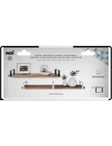Escuadra Balda Industrial Decorativa 25MM Negro [LOTE DE 2 Unidades] REI