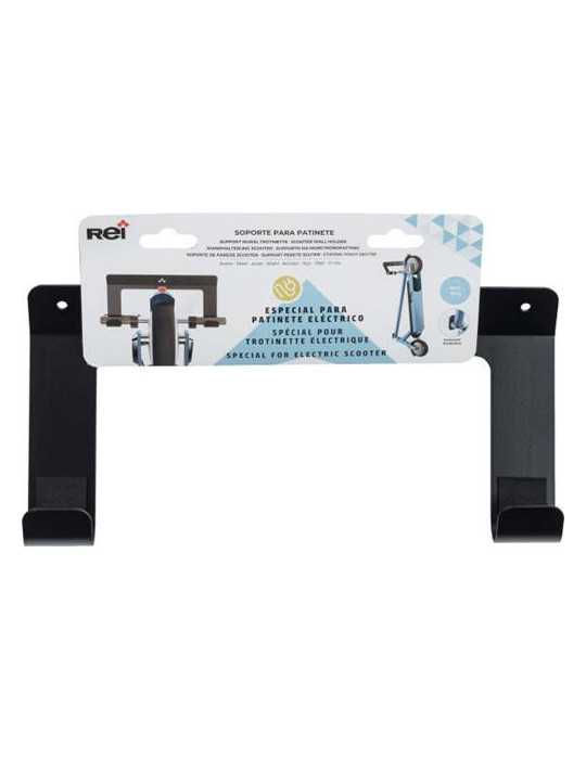 Soporte Fijo Pared Patinete Eléctrico Negro Mate [LOTE DE 2 Unidades] REI
