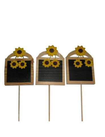Picks 3 Pizarras Girasoles para Maceta 50074221 [LOTE DE 10 Unidades] REILAFLOR