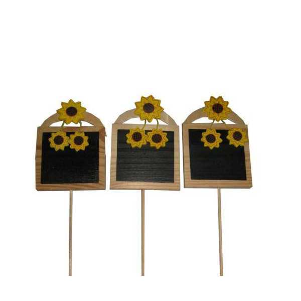 Picks 3 Pizarras Girasoles para Maceta 50074221 [LOTE DE 10 Unidades] REILAFLOR