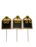 Picks 3 Pizarras Girasoles para Maceta 50074221 [LOTE DE 10 Unidades] REILAFLOR