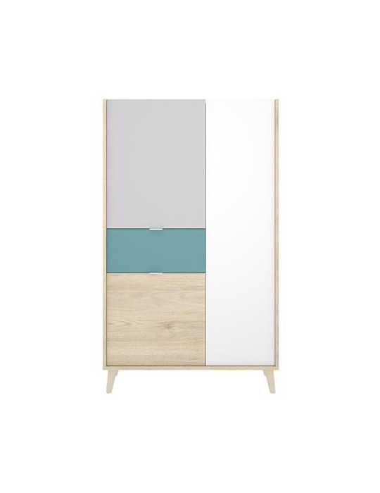 Nova - Modulo Vertical de 2 Puertas y 1 Cajón - BL RIMOBEL
