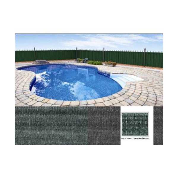 Malla Ocultación 100 % Verde Oscuro Rol. 1.5X5 m [LOTE DE 2 Unidades] ROMBULL