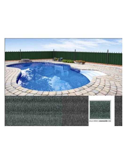 Malla Ocultación 100 % Verde Oscuro Rol. 1.5X5 m [LOTE DE 2 Unidades] ROMBULL