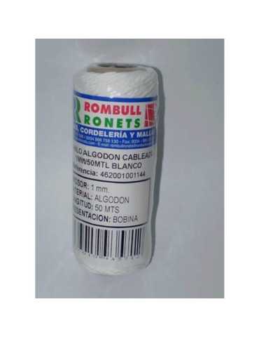 Hilo Algodón para Alimentos 1 mm BCO. 50 m [LOTE DE 16 Unidades] ROMBULL
