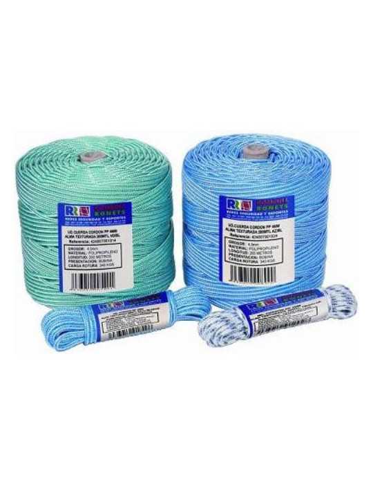 Cuerda Trenzada Alma PP. 4 mm BLC/Az. 200 m [LOTE DE 2 Unidades] ROMBULL