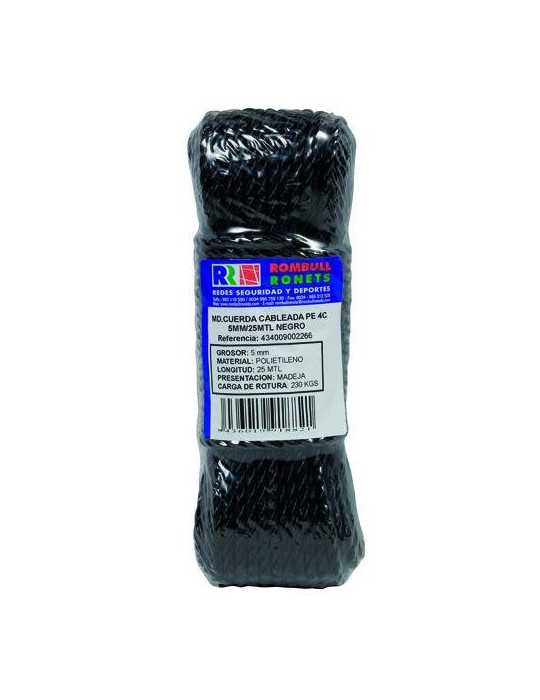 Cuerda Cableada PE. 4 Cabos 5 mm Verde 15 m [LOTE DE 12 Unidades] ROMBULL