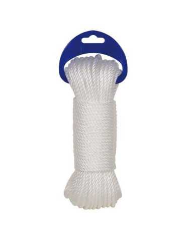 Cuerda Cableada PE. 4 Cabos 5 mm Blanco 10 m [LOTE DE 14 Unidades] ROMBULL