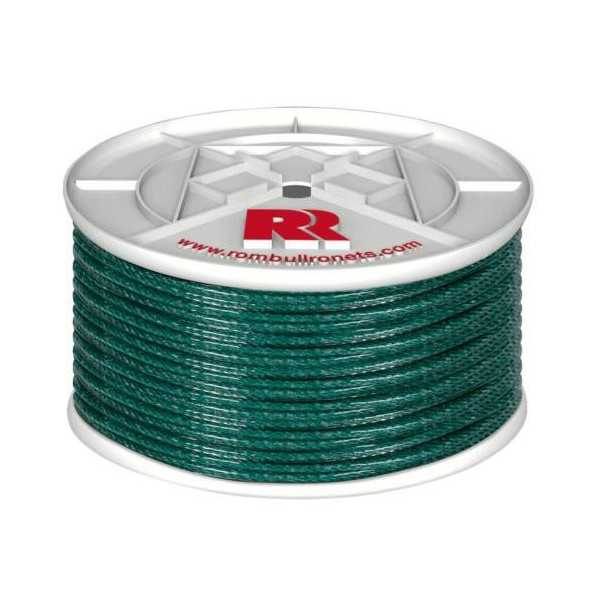 Cuerda Cable Plástico PE. 4 Cabos 5 Mm. verde 100M [LOTE DE 2 Unidades] ROMBULL