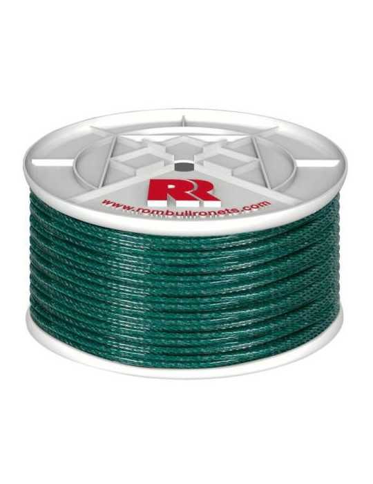 Cuerda Cable Plástico PE. 4 Cabos 5 Mm. verde 100M [LOTE DE 2 Unidades] ROMBULL