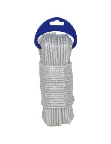 Cuerda Cable Plástico PE. 4 Cabos 5 Mm. blanco 25M [LOTE DE 4 Unidades] ROMBULL