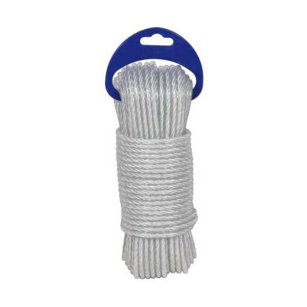Cuerda Cable Plástico PE. 4 Cabos 5 Mm. blanco 25M [LOTE DE 4 Unidades] ROMBULL