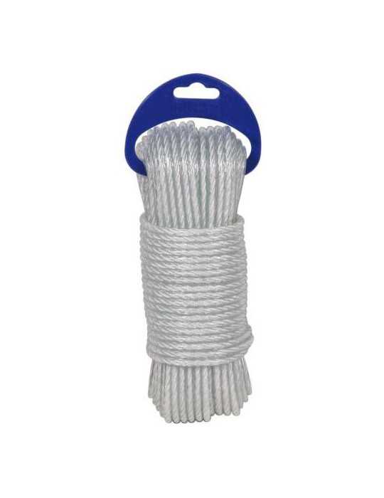 Cuerda Cable Plástico PE. 4 Cabos 5 Mm. blanco 25M [LOTE DE 4 Unidades] ROMBULL