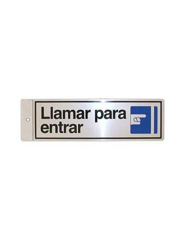 Silueta Aluminio Llamar para Entrar 017 [LOTE DE 8 Unidades] ROTULAUTO